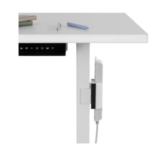 Value Szor&iacute;t&oacute; h&aacute;l&oacute;zati eloszt&oacute; asztali tart&oacute;, asztal l&aacute;bra szor&iacute;that&oacute; aljzatl&eacute;c tart&oacute; bilinccsel, f&uuml;ggőleges, feh&eacute;r (19.99.3233-10)