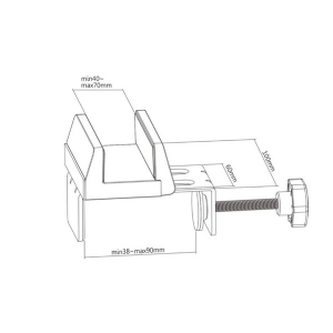 Value Szor&iacute;t&oacute; h&aacute;l&oacute;zati eloszt&oacute; asztali tart&oacute;, asztal l&aacute;bra szor&iacute;that&oacute; aljzatl&eacute;c tart&oacute; bilinccsel, f&uuml;ggőleges, feh&eacute;r (19.99.3233-10)