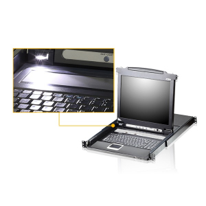 Aten KVM Konzol LCD 19" + Switch, 8 port - CL5708N (CL5708N-ATA-AG)