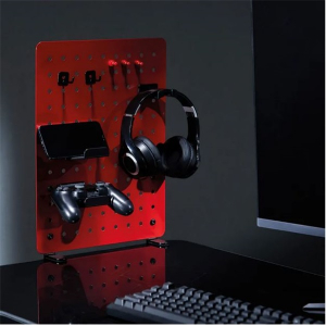 Value Asztalra szor&iacute;that&oacute; t&aacute;bla, opcion&aacute;lis tart&oacute;elemekkel, Clamp Mount Pegboard, Gamer / Office / Irodai, piros (17.99.0099-4)