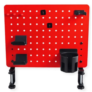 Value Asztalra szor&iacute;that&oacute; t&aacute;bla, opcion&aacute;lis tart&oacute;elemekkel, Clamp Mount Pegboard, Gamer / Office / Irodai, piros (17.99.0099-4)