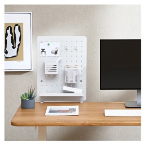 Value Asztalra szor&iacute;that&oacute; t&aacute;bla, opcion&aacute;lis tart&oacute;elemekkel, Clamp Mount Pegboard, Gamer / Office / Irodai, feh&eacute;r (17.99.0098-4)