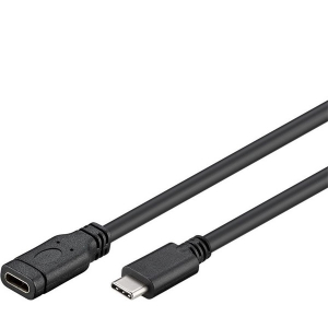 PremiumCord K&aacute;bel USB 3.2 Gen1, hosszabb&iacute;t&oacute;, C - C, M/F,   1m, fekete (KU31MF1)