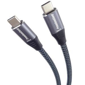 PremiumCord K&aacute;bel USB 3.2 Gen 2x2, C - C, 100W, 5A, 20Gbit/s, Video Support, M/M,   1m, sz&uuml;rke (KU31CR1)