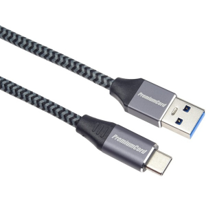 PremiumCord K&aacute;bel USB 3.2 Gen 1, 5Gbit/s, A - C, M/M,   1m, sz&uuml;rke (KU31CS1)