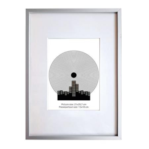 K&eacute;pkeret, 21x29,7 cm, aluminium keret, "Fotoplus", ez&uuml;st (DKFA001)