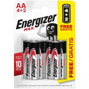 Energizer ELEM MAX ALKALI AA 6-BLISZTER (AA B4+2)