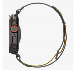 Spigen ATHLEX p&oacute;tsz&iacute;j (egyedi m&eacute;ret, nagy, nylon, t&eacute;pőz&aacute;ras, l&eacute;g&aacute;teresztő, SPORT) FEKETE Apple Watch Series 5 44mm / Watch Series 4 44mm / Watch Serie