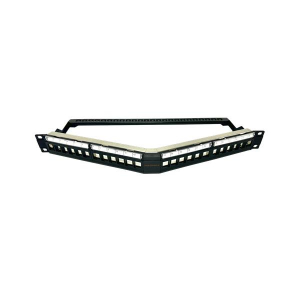 Nikomax Patch panel STP, Keystone, 24 portos, 1U, d&ouml;nt&ouml;tt/hajl&iacute;tott (NMC-RP24S-BLANK-AG-1U-BK)
