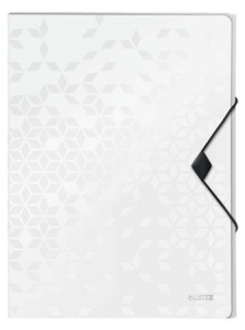 Leitz Gumis mappa, 30 mm, PP, A4,  "Wow Jumbo", feh&eacute;r (E46290001)