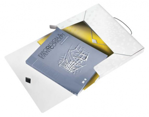 Leitz Gumis mappa, 30 mm, PP, A4,  "Wow Jumbo", feh&eacute;r (E46290001)