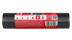 Alufix Szemeteszs&aacute;k, extra erős, 110 l, 10 db, 70x110 cm, 33 &micro;, , fekete (KHK960)