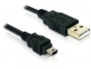 Delock 82252 USB 2.0 --> USB - B mini apa - apa 1,5m  kábel