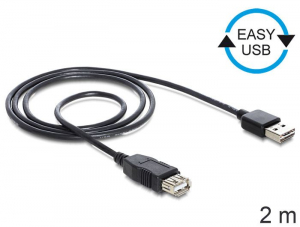 Delock 83371 Easy-USB 2.0 A apa --> USB 2.0 A anya hosszabbító kábel 2 m