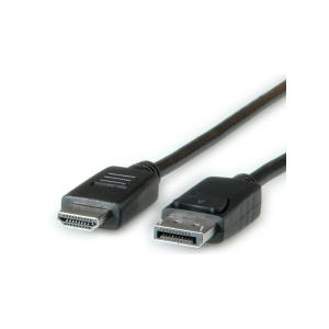 Roline K&aacute;bel DisplayPort 1.1 DP - HDMI 2K@60Hz, M/M, 2m, fekete (11.04.5781-10)