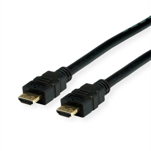 Value kábel HDMI 2.0 - HDMI 4K@60Hz High Speed + Ethernet, A-A, M/M, erősített dugós,  7,5m, fekete (11.99.5695-10)