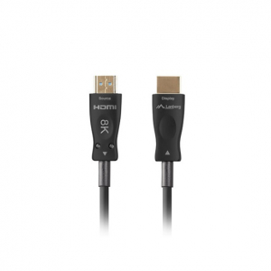 Lanberg HDMI v2.1 M/M 8K@60Hz DSC haszn&aacute;lat&aacute;val, &ouml;sszek&ouml;tő AOC k&aacute;bel - 40 m&eacute;ter (CA-HDMI-30FB-0400-BK)
