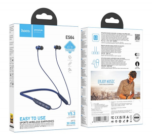 Hoco bluetooth f&uuml;lhallgat&oacute; SZTEREO (v5.4, nyakba akaszthat&oacute;, mikrofon, SPORT) S&Ouml;T&Eacute;TK&Eacute;K (ES64)