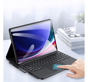 Dux Ducis TK bluetooth billentyűzet + touch pad fekete Samsung Galaxy Tab S10 FE Plus LTE (SM-X620)