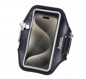 Hoco tok &aacute;ll&oacute; (univerz&aacute;lis, karp&aacute;nt, elasztikus, kulcstart&oacute;, 6,7" m&eacute;ret, SPORT) FEKETE "Gigapack csomagol&aacute;s" (BAG01)