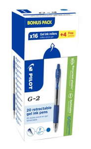 PILOT Zsel&eacute;stoll, 0,25 mm, nyom&oacute;gombos,  "G-2, Bonus Pack", k&eacute;k (PG2ZS5KB)
