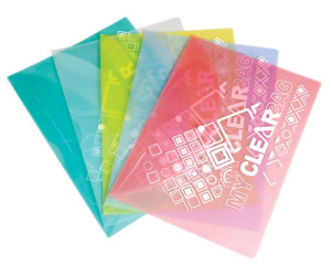 Flexoffice Irattart&oacute; tasak, A4, PP, patentos, 180 mikron,  "FO-CBF05", vegyes sz&iacute;nek (FOCBF05V)