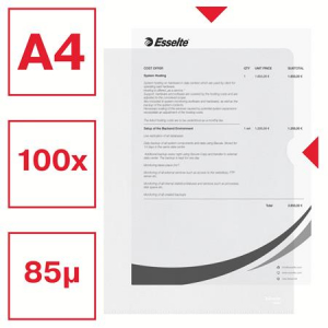 Esselte Genotherm, "L", A4, 85 mikron, narancsos fel&uuml;let,  "Standard" (E18203)