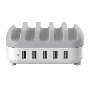 Orico T&ouml;ltő &aacute;llom&aacute;s - DUK-5P-EU-WH (5x USB-A, 5V2.4A x5, 40W, feh&eacute;r) (-DUK-5P-EU-WH-BP)