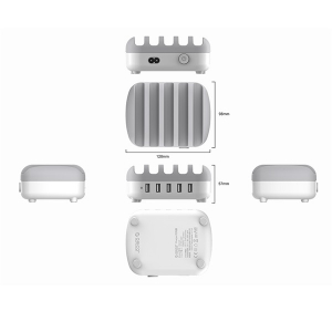 Orico T&ouml;ltő &aacute;llom&aacute;s - DUK-5P-EU-WH (5x USB-A, 5V2.4A x5, 40W, feh&eacute;r) (-DUK-5P-EU-WH-BP)