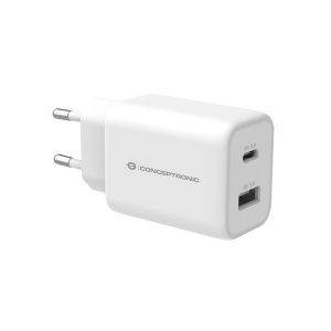 Conceptronic telefon t&ouml;ltő adapter -  (USB-C+USB-A, 33W, feh&eacute;r) (ALTHEA11W)