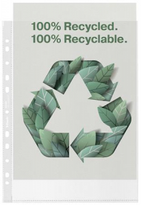 Esselte Genotherm, lefűzhető, A4, 70 mikron, narancsos fel&uuml;let,  "Recycled" (E627493)