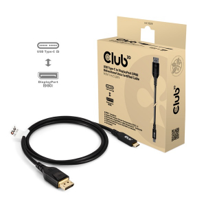 Club3D K&aacute;bel -  (USB-C to DisplayPort 2.1, DP80 Bidirectional, 1m, 8K60Hz) (CAC-1559)
