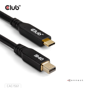 Club3D K&aacute;bel -  (USB-C to Mini DisplayPort 2.1, DP40 Bidirectional, 2m, 8K30Hz) (CAC-1561)