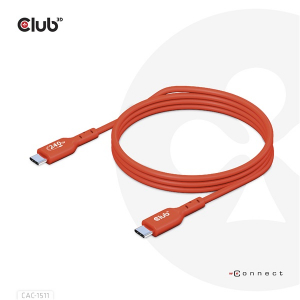 Club3D K&aacute;bel -  (USB2 Type-C, 480Mb, 240W PD EPR, 1m, Bidirektional, USB-IF tan&uacute;s&iacute;tv&aacute;ny) (CAC-1511)