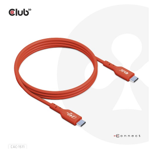 Club3D K&aacute;bel -  (USB2 Type-C, 480Mb, 240W PD EPR, 1m, Bidirektional, USB-IF tan&uacute;s&iacute;tv&aacute;ny) (CAC-1511)