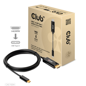 Club3D K&aacute;bel -  (HDMI to USB-C, Akt&iacute;v, M/M, 4K60Hz, 1.8m) (CAC-1334)
