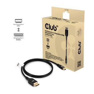 Club3D K&aacute;bel -  (Mini DisplayPort to DisplayPort, DP80, Bidirektional, VESA, 4K240Hz, 8K60Hz, 10K60Hz, 1m) (CAC-1116)