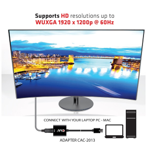 Club3D &Aacute;talak&iacute;t&oacute; -  (DisplayPort 1.1a to VGA, fekete, akt&iacute;v, WUXGA 1920x1200 @60Hz) (CAC-2013)