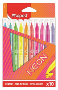 Maped Filctoll k&eacute;szlet, 2,8 mm, kimoshat&oacute;,  "Neon", 10 k&uuml;l&ouml;nb&ouml;ző sz&iacute;n (IMA845419)