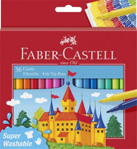 Faber-Castell Filctoll k&eacute;szlet, , 36 k&uuml;l&ouml;nb&ouml;ző sz&iacute;n "Castle" (TFC554203)