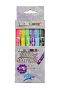 Wedo Filctoll k&eacute;szlet, 1-2 mm, met&aacute;l arany, , 6 k&uuml;l&ouml;nb&ouml;ző sz&iacute;nű kont&uacute;rral (UW2527006)