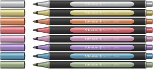 SCHNEIDER Met&aacute;lf&eacute;nyű filctoll k&eacute;szlet, 1-2 mm,  "Paint-It 020", 8 k&uuml;l&ouml;nb&ouml;ző sz&iacute;n (TSC020V8)