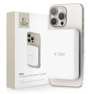 Tech-Protect PB11 Lifemag Magsafe Power Bank 10000mah feh&eacute;r (5906302309467)