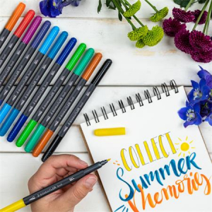 STAEDTLER Ecsetirón készlet, 0,5-0,8/1,0-6,0 mm, kétvégű,  "3001", 36 szín (TS3001TB36)