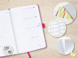 Sigel Napt&aacute;r, A5, heti, 2026, kem&eacute;ny bor&iacute;t&oacute;,  "Jolie", Dark love (SIJ6335)