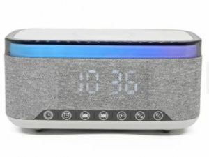 Denver CRQ-225 R&aacute;di&oacute;s &eacute;bresztő&oacute;ra Bluetooth funkci&oacute;val &eacute;s vezet&eacute;k n&eacute;lk&uuml;li t&ouml;lt&eacute;ssel sz&uuml;rke