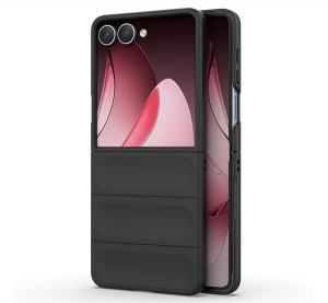 Műanyag telefonv&eacute;dő (&uuml;t&eacute;s&aacute;ll&oacute;s&aacute;g, kamerav&eacute;dő, 3D) FEKETE Samsung Galaxy Z Flip7 (SM-F766) "Gigapack csomagol&aacute;s" (GP-171599)