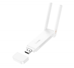 Hoco hordozható USB modem/USB Stick (WIFI 6, 50/150Mbps, microSIM, 4G LTE) FEHÉR (HI40)