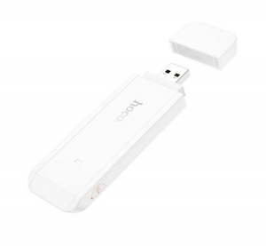 Hoco hordozható USB modem/USB Stick (WIFI 6, 50/150Mbps, microSIM, 4G LTE) FEHÉR (HI40)