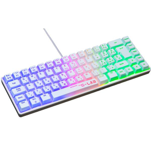 The G-Lab Gamer Billentyűzet - KEYZ HYDROGEN W/HU (RGB LED, TKL, USB, feh&eacute;r, magyar) (KEYZ-HYDROGEN-W/HU)
